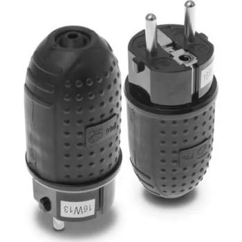 Elektrická zásuvka Úhlová zástrčka, přímá Plast-Rol 1 A 230 V