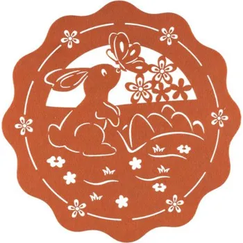 prostírání Velikonoční prostírání Ø 33 cm červené