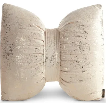 Dekorativní polštářek DEKORAČNÍ POLŠTÁŘ KOKARDA1 45X55 CM BÉŽOVÁ