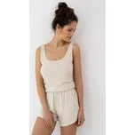 Dámské pyžamo Sensis Lumi - viskóza Světle béžová XS