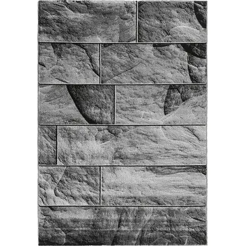 Koberec Breno Kusový koberec PARMA 9250 Black, 240x340 cm, Šedá/Černá
