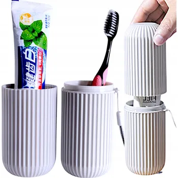 Držák na kartáček CESTOVNÍ POUZDRO NA KARTÁČEK A ZUBNÍ PASTU, TURISTICKÁ NÁDOBA