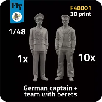 Plastikový model Fly 1/48 1x Captain & 10x Sailors w/ berets
