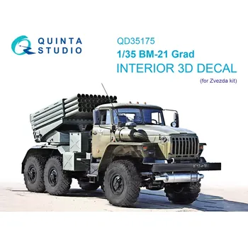 Plastikový model Quinta studio 1/35 BM-21 Grad 3D-Print&col.Interior (ZVE)