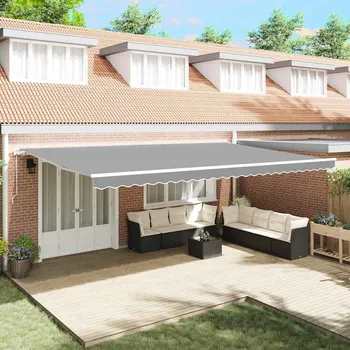 Markýza Rám markýzy Bílá 600 × 350 cm Hliník313218