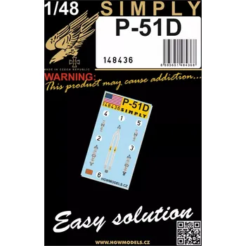 Plastikový model HGW 1/48 Seatbelts P-51D (SIMPLY)