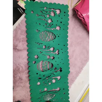 ubrus VELIKONOČNÍ BĚHOUN NA STŮL ZELENÝ 80x30