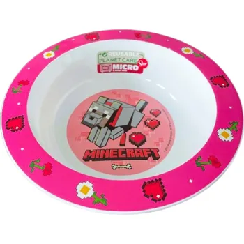 Talíř PLASTOVÝ TALÍŘ MINECRAFT Stor 47446a malinový Velikost: uni