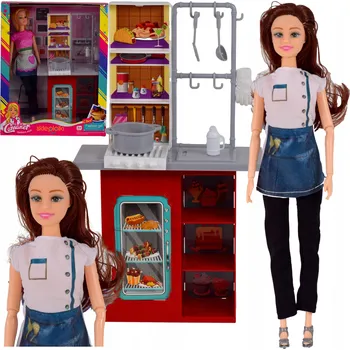 Panenka Panenka kuchařka s kuchyňkou a příslušenstvím velká sada pro děti 3+