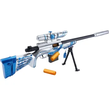 Dětská zbraň Dětská sniper pistole M24 délka cca 109 cm Plastová odstřelovací puška na hraní Velká akční hračka pro děti Dobrodružná hra venku i doma modrá