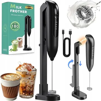 Šlehač mléka ELEKTRICKÝ NAPĚŇOVAČ MLÉKA RUČNÍ LCD ŠLEHAČ MLÉKA NA KÁVU 900MAH