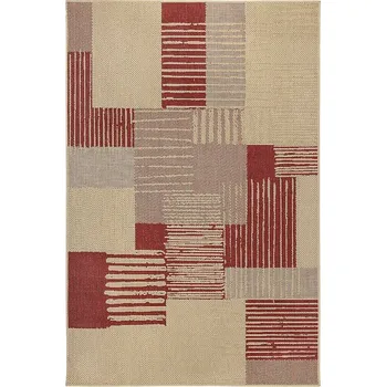 Koberec Breno Kusový koberec SISALO 706/O44P, 133x190 cm, Vícebarevné/Červená