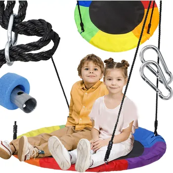 Hra na zahradu Závěsná kruhová houpačka 100 cm – bocianí hnízdo pro děti