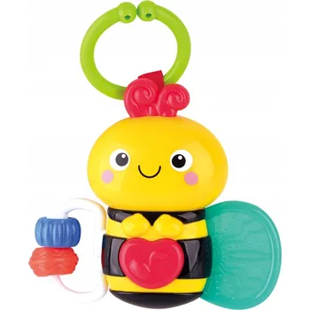 Hračka pro nejmenší Svítící a zvuková včelka s kousátkem pro děti 3m+