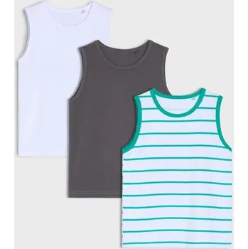 Sinsay - Bavlněná tílka 3 pack - bílá - 760IG-00X - 760IG-00X-116