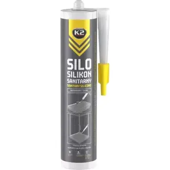 stavební silikon K2 SILO - Transparentní sanitární silikon odolný vůči vodě a plísním 300ml