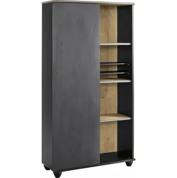 Knihovna Regál Cilek 76 x 29 x 140 cm, černý dub / zlatý dub