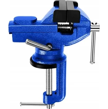 Svěrák OTOČNÝ ZÁMEČNICKÝ SVĚRÁK 360° SE ZÁKOVNÍKEM, LITINOVÝ, STOLNÍ, ROBUSTNÍ 50 MM