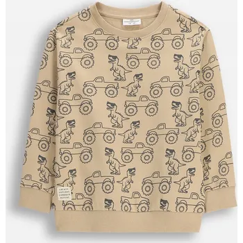 Dívčí mikina Coccodrillo dětská mikina bavlna béžová velikost 104