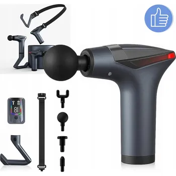 Masážní přístroj MASÁŽNÍ PISTOLE MASÁŽNÍ PŘÍSTROJ BEZDRÁTOVÁ LCD ZÁDA TĚLA NOHOU HLAVY