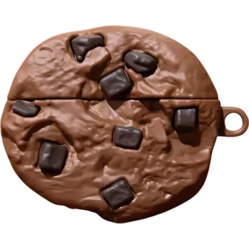Příslušenství pro sluchátka Obal pro AirPods Pro ve tvaru sušenky čokoládová cookie Silikonový ochranný pouzdro proti nárazům a prachu pro každodenní použití