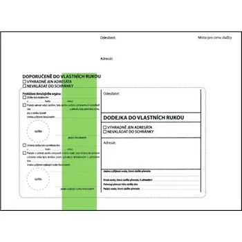 Obálka Dodejky C5 - zelený pruh, s krycí páskou, 1000 ks
