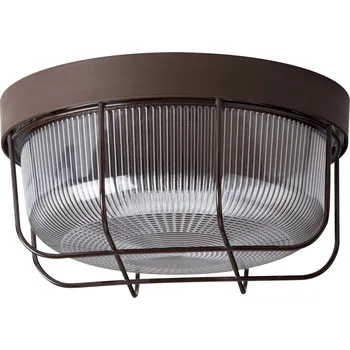 Venkovní osvětlení OSMONT ELEKTRA 3 K stropní/nástěnné průmyslové plastové svítidlo hnědá / bílá IP54 3000 K 8W LED (původní kód OS 57242) - OSMONT OS ELE57242