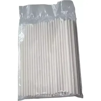 Party dekorace Špejle na lízátka bílé 12 cm (50 ks)