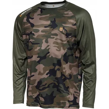 Pánské tričko Tričko Prologic UV Camo Long Sleeve s dlouhým rukávem, velikost vel.