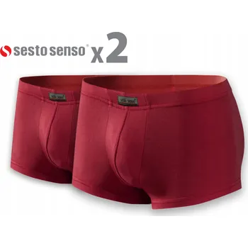 Sesto Senso Mini Boxerky pánské BM06 micromodal 2 ks Bordó M