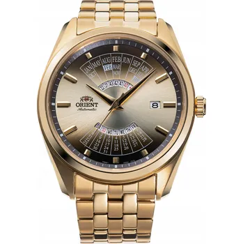 Hodinky Pánské hodinky Orient automatické zlaté s náramkem, klasické s datumovkou