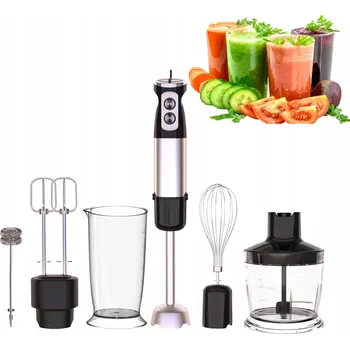 6v1 kuchyňský mixér 800W, 12 rychlostí, nástavce na šlehání a sekání