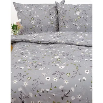 Saténové povlečení - Vanessa šedá