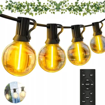 Venkovní osvětlení SVĚTELNÝ ZAHRADNÍ ŘETĚZ 30m 50 LED Zahradní Světla IP44 Venkovní Napájení
