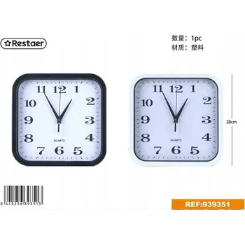 Hodiny Rest.aer - Plastové nástěnné hodiny - čtvercové (28 cm)