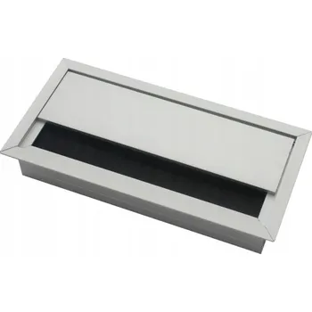 Obraz Hliníková kabelová průchodka obdélníková 16 x 8 cm stříbrná