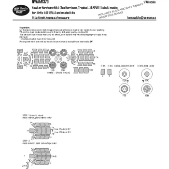 Plastikový model New Ware 1/48 Mask Hawker Hurricane Mk.I EXPERT (AIRFIX)
