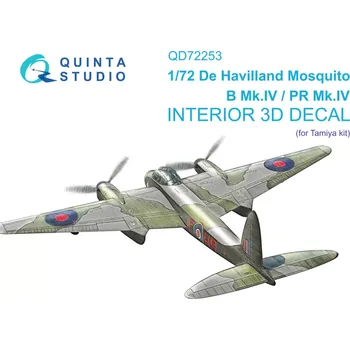 Plastikový model Quinta studio 1/72 DH Mosquito B Mk.IV/PR Mk.IV 3D&col.Int.(TAM)