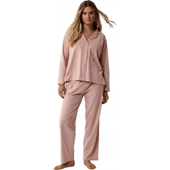 Dámské noční prádlo Dámské pyžamo na zip ATLANTIC NLP-503, dámská souprava 100% Bavlna - M