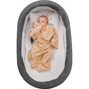 Prostěradlo Bavlněná pro miminka deka - 90x100 - Snuglytots - Model Rhombaby - béžová