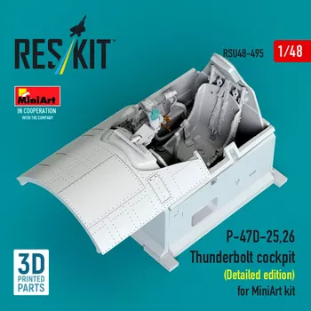 Plastikový model Reskit 1/48 P-47D-25,26 Thunderb. cockpit Detailed (MINA)