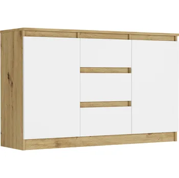 Komoda Komoda Framire 120 x 33 x 76 cm bílá, dub artisan matná