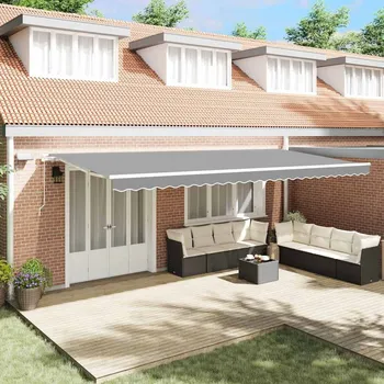 Markýza Rám markýzy s LED pásovými světly Bílá 600 × 300 cm Hliník313204