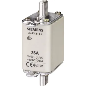 Siemens 3NA38147 NH pojistka Velikost pojistky = 00 35 A 500 V/AC, 250 V/AC 3 ks