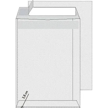 Obálka Poštovní tašky C4 - s křížovým dnem, samolepicí s krycí páskou, 25 ks