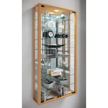 Ložnice VCM Nástěnná vitrína Vitrosa Maxi se zrcadlem, buk 487135