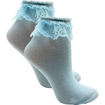 Dívčí bavlněné ponožky modré D9012 Velikost: 15-17