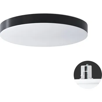 Koupelnové svítidlo OSMONT DELIA CV3 stropní/nástěnné plastové polovestavné svítidlo bílá / černá IP44 3000 K 32W LED - OSMONT OS DEL69377