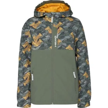 Dětská bunda Head LANS 116/122 Khaki, Žlutá, Stříbrná