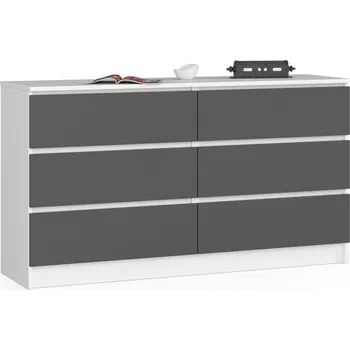 Komoda MOB Komoda Akord Keanu (bílá + šedý grafit)